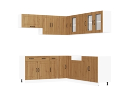 Kitchen Cabinet Set, Kitchen Cabinet Sets Vidaxl Marrom Madeira Processada (n/a)