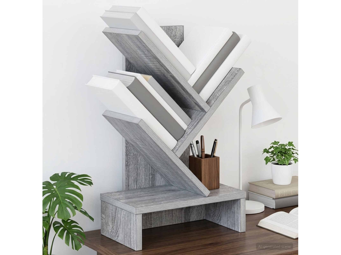Vidaxl Estante De Livros Em Árvore 3 Níveis 30 X 18 X 48 Cm