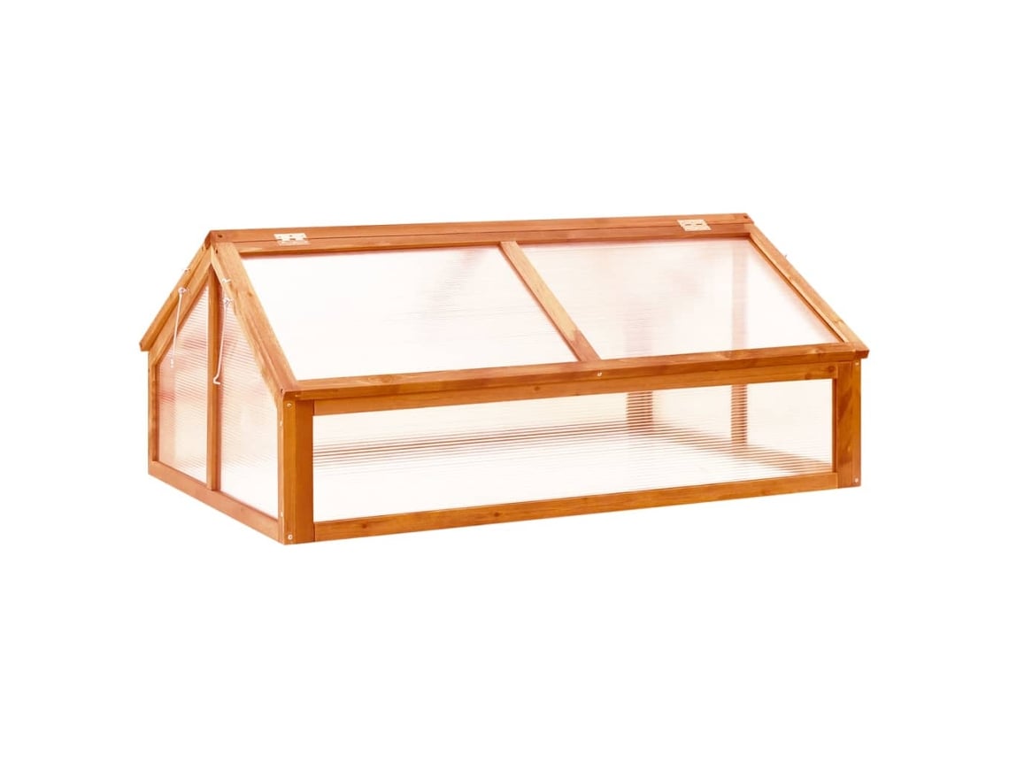 Estufa VIDAXL Marrom Madeira (114 x 80 x 50 cm)