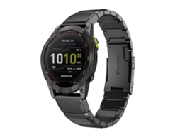 Lurelia Garmin Enduro 2 26mm Pulseira Preta, Acabamento Moderno