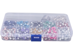 Kit de ferramentas de aplicação Ilhós colorido, material durável,