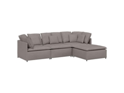 Sofá Modular Vidaxl Cinzento-acastanhado Tecido