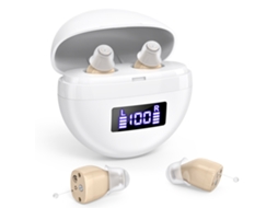 Aparelhos Auditivos Mini Amplificador De Som Com Redução De Ruído Com Display Digital Para Idosos (branco) Czhhmart