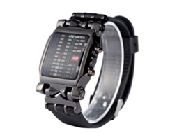 Reloj Electrónico Led Unisex Con Correa De Pu Y Función De Fecha