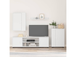 Vidaxl Conjunto De Móvel De Tv Branco Derivados De Madeira