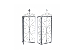Relaxdays Treliça, 2 Uni., A X L X P: 112 X 40 X 20 Cm, Metal, Suporte Para Trepadeiras E Rosas, Jardim, Preto