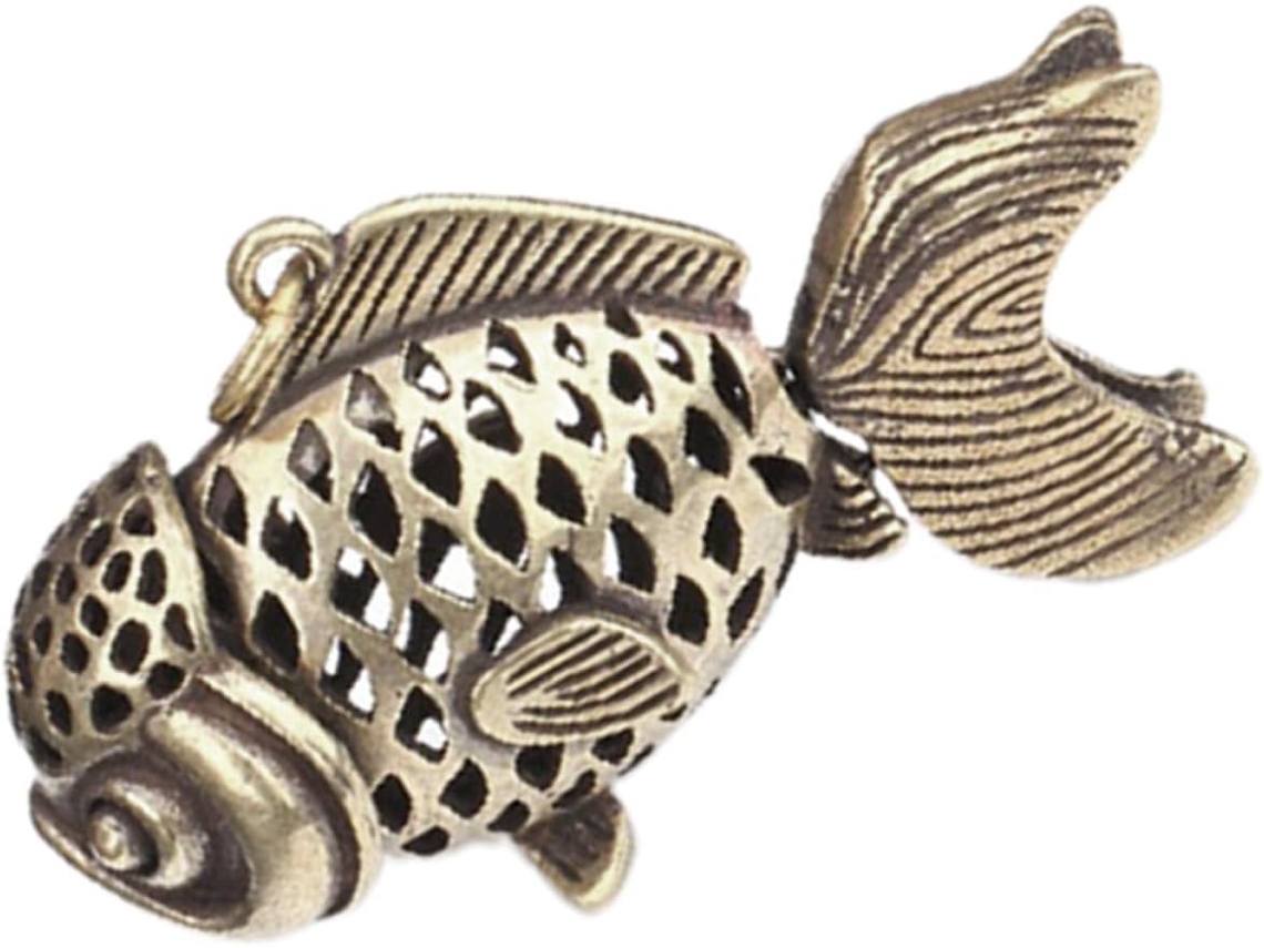 Enfeite Decorativo Peixe Latão Esculpido Escritório Presente Vindas Casa como Boas GOKOCO