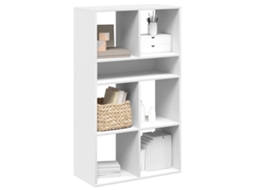 Vidaxl Estante Branco 66x31x112 Cm Derivados De Madeira