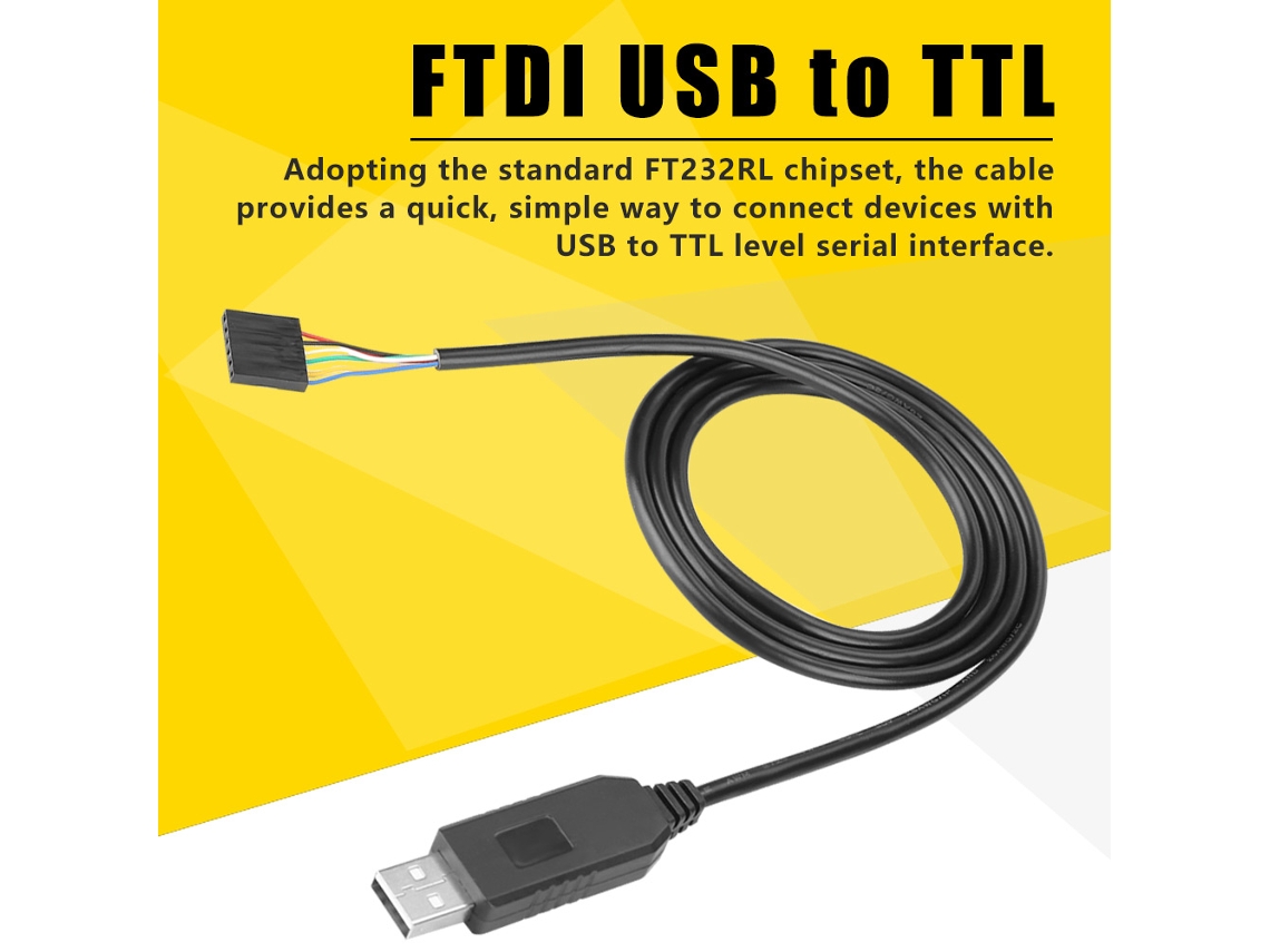 Módulo Adaptador Usb Para Serial Ftdi Ft232rl: Conversor Usb Para Ttl Rs232 Com 6 Pinos