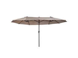GUARDA SOL SEMICIRCULAR 2x2m, suporte, impermeável, cinza escuro