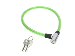 Cadeado De Cabo Para Bicicleta Com Chaves Material Durável Aplicativo Versátil Portátil Verde