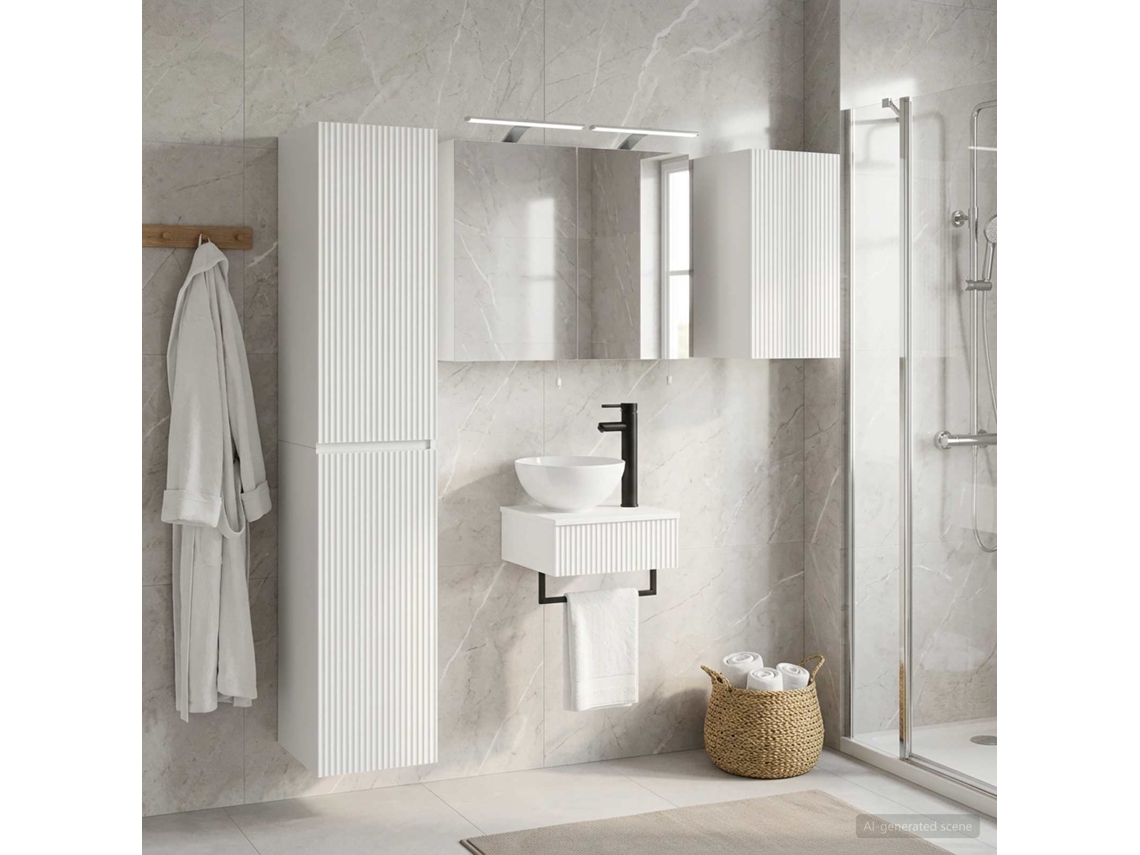Vidaxl Conjunto De Móveis Para Banheiro 5 Pcs Branco