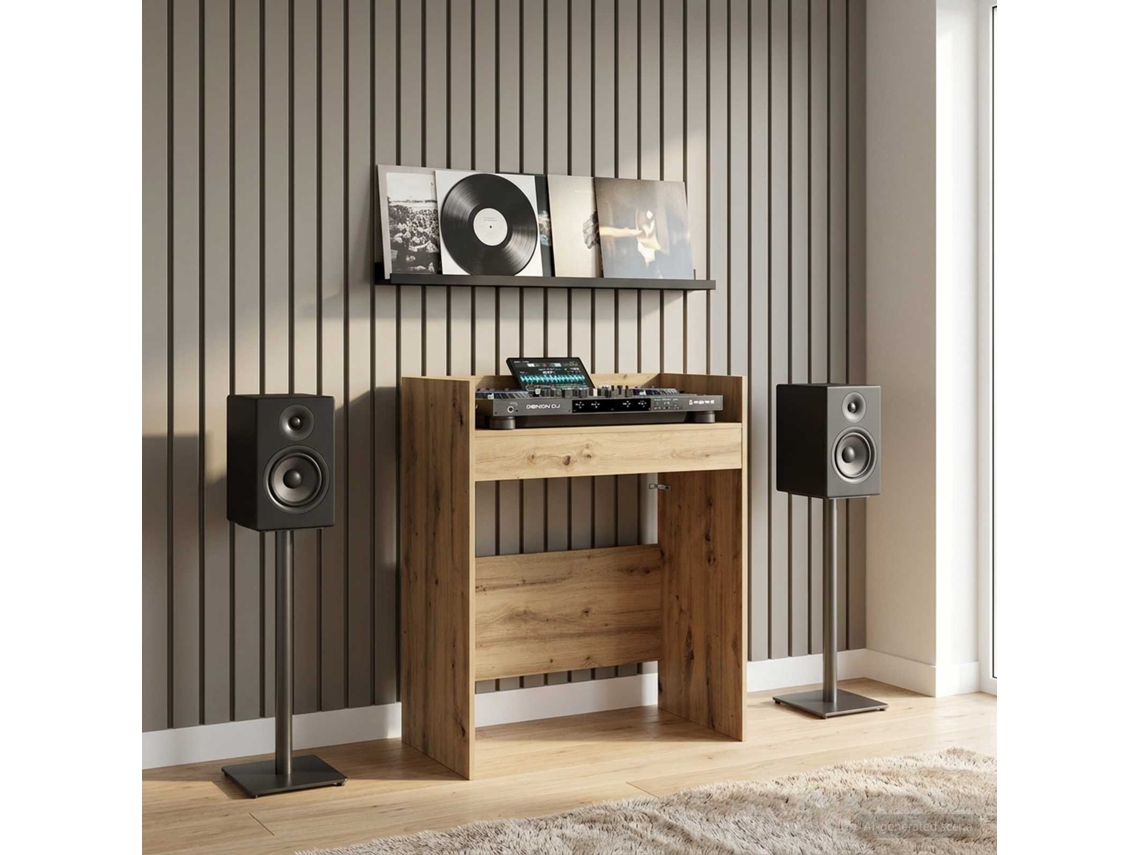 Vidaxl Mesa De Dj Carvalho Arttisan 102 X 45 X 102 Cm