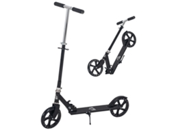 Patinete Dobrável Para Crianças De 7 A 14 Anos, Infantil Com Guidão Ajustável Em 4 Níveis De Altura E Freio, 88x37x75-100 Cm, Preto