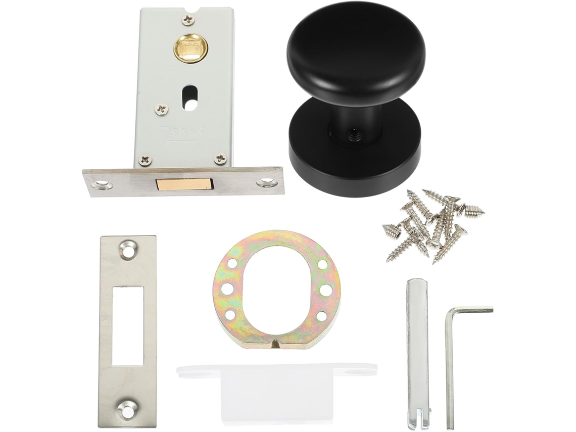 1 Conjunto De Fechadura Giratória Sem Chave Com Acabamento Zincado Para Design De Casa