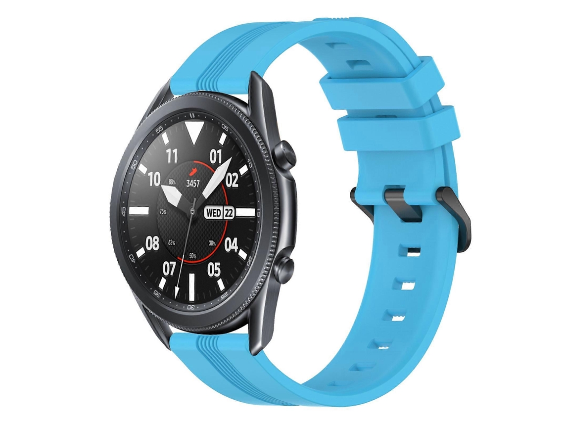 Pulseira De Silicone Listrada Côncava Para Samsung Galaxy Watch3 45mm 22mm