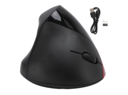 Rato Vertical Ergonômico Sem Fio Recarregável 3 Dpi Ajustáveis Para Direita Preto