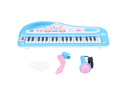 Lurelia Bateria Infantil Com 37 Teclas, Microfone E Azul