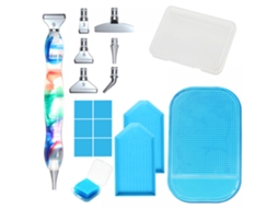 Conjunto de Canetas para Pintura com Diamantes Canetas Artísticas para Pintura com Diamantes 5d Acessórios e Ferramentas AQUAFORGE (coloridas)