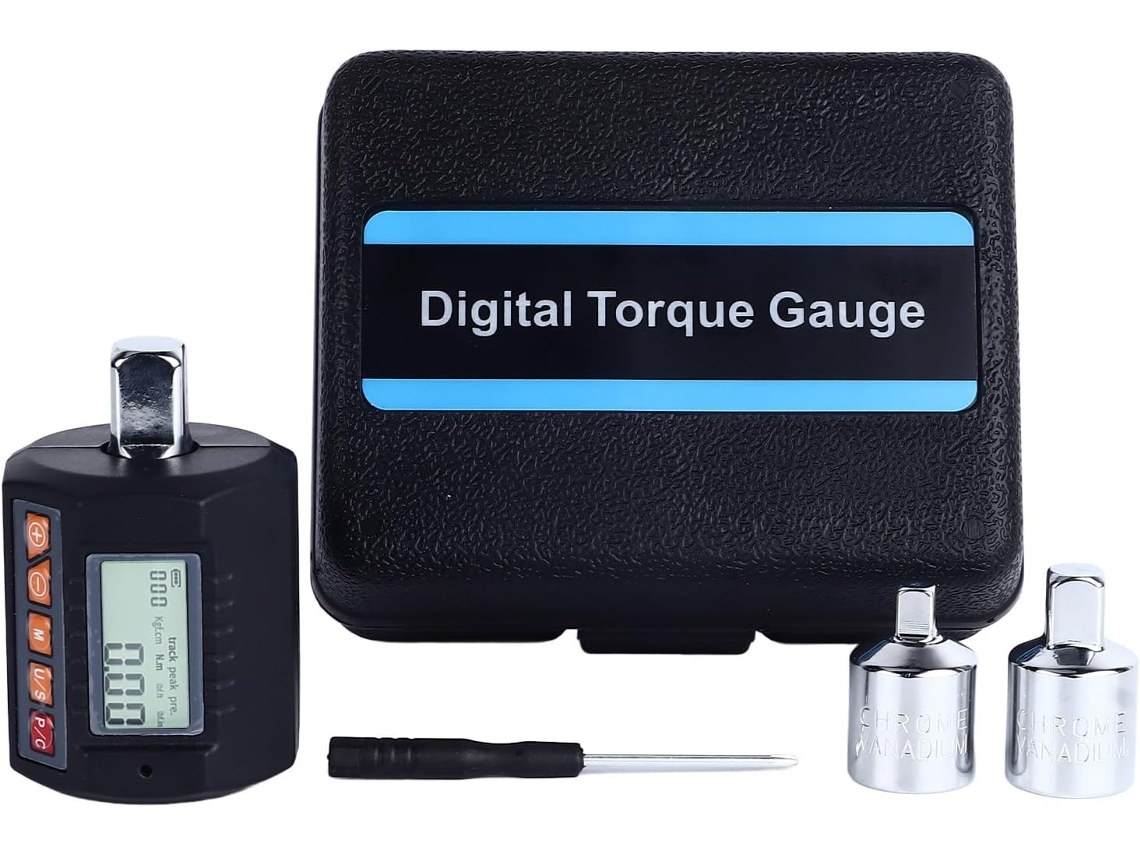 Medidor De Torque Digital Com Adaptador Para Chave 1/4" E 3/8", Visor