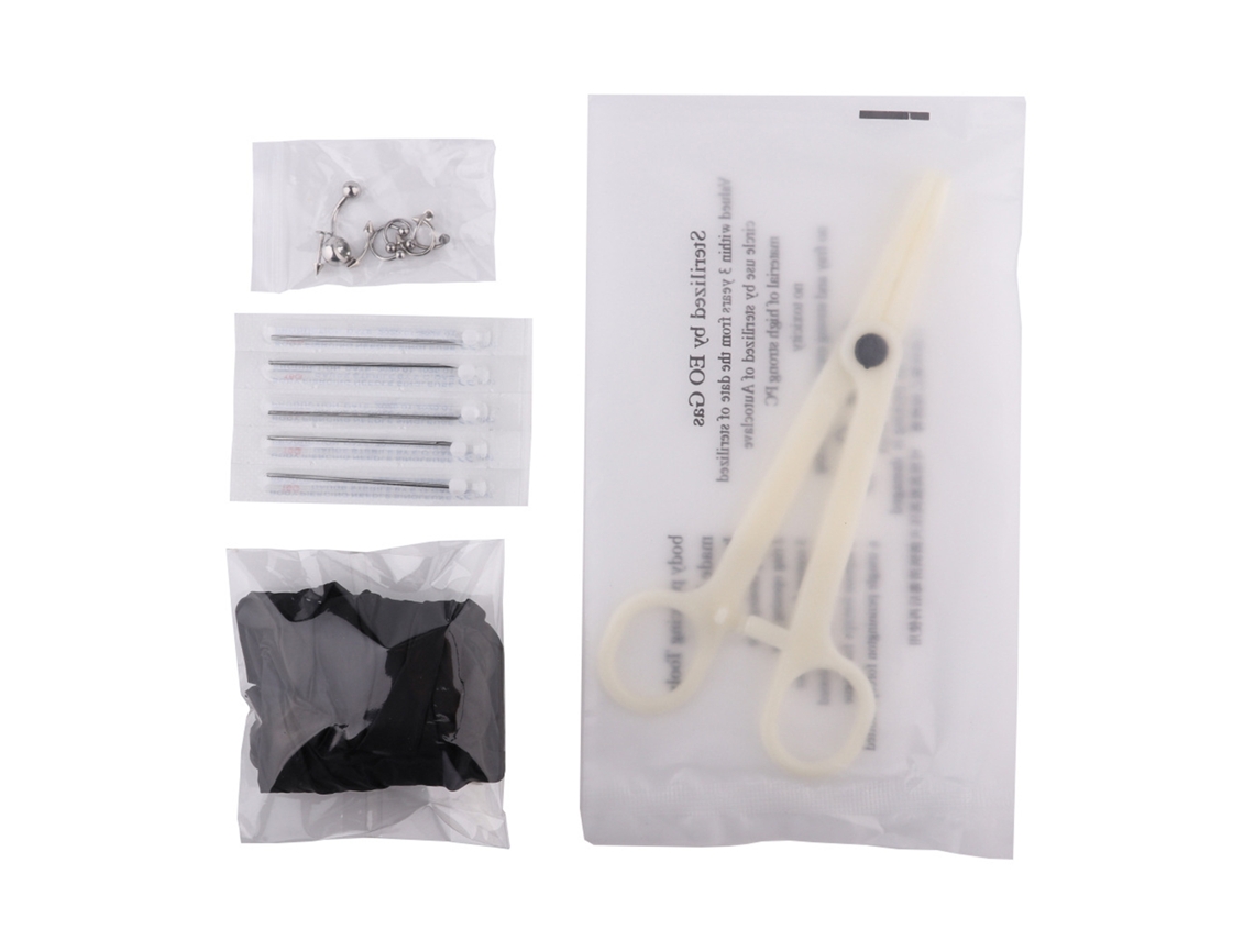 Kit De Tatuagem E Piercing (descartável, Acessórios Completos) Eoocoo