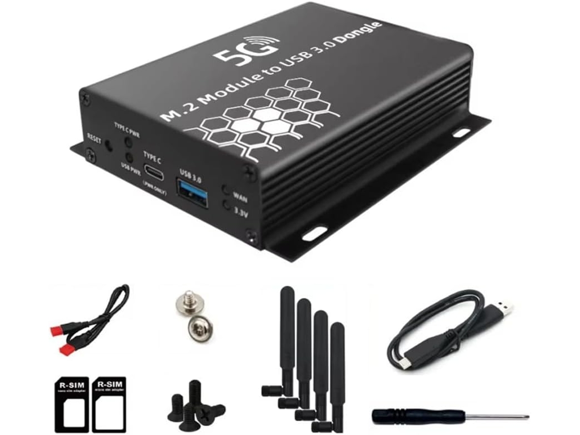 Adaptador Sem Usb 3.0 para Ngff M.2 B key com 1 Slot para Cartão Sim e 4 Slots. SFUSHOS