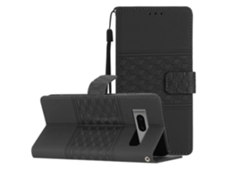 Capa De Couro Com Estampa De Diamante E Cordão Para Google Pixel 7 5g