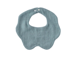Absorvente de amamentação moderno para bebês, prático, absorvente de saliva, 6 litros, de tecido para bebês, com bordado em formato de pétala, toalha azul jeans