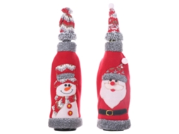 Enfeite de Natal KKVOGMLE Sacos Garrafa Champanhe Vermelho