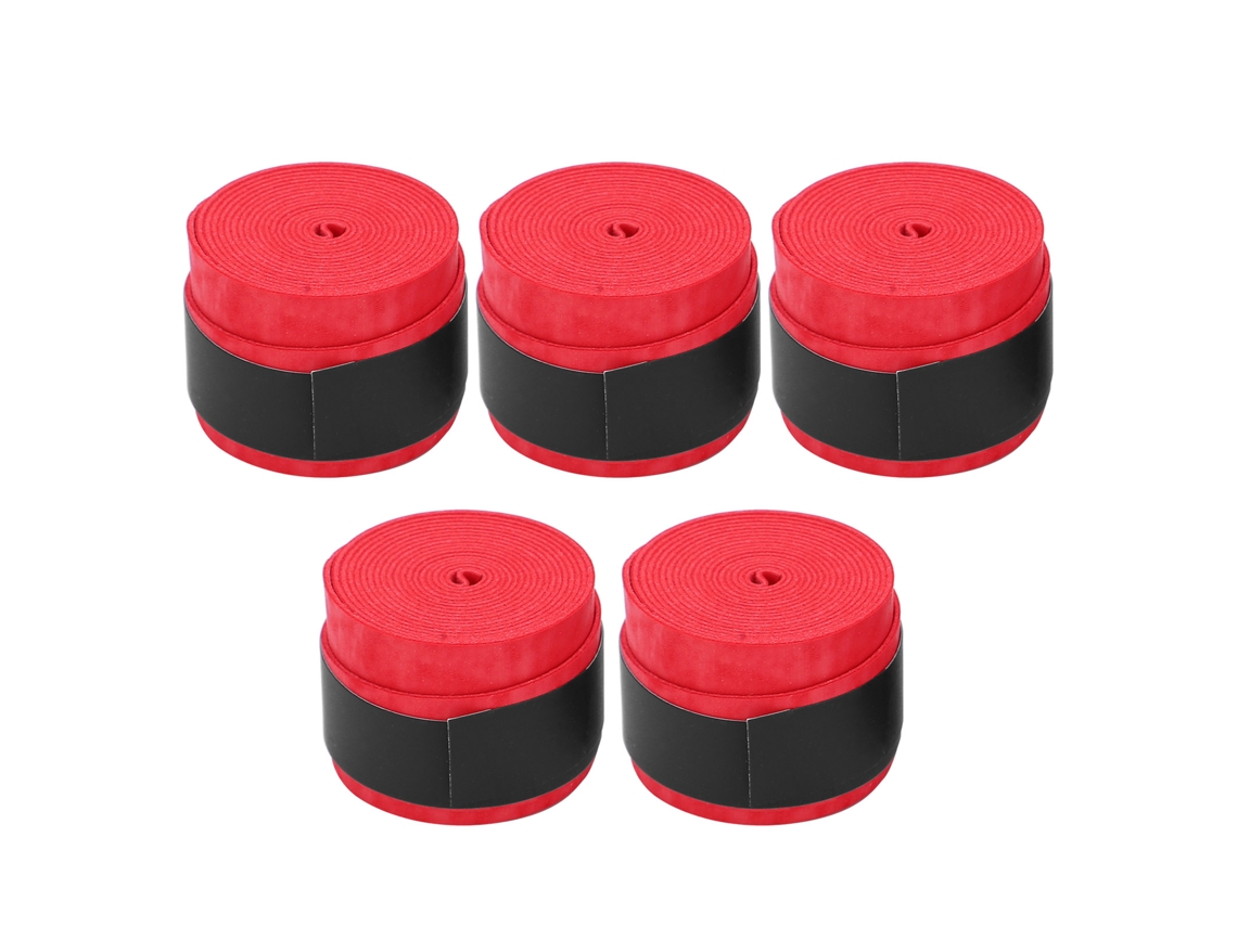 2026rebe-5pcs Overgrip Antideslizante Transpirable Mate Para Raquetes De Badminton E Tênis (vermelho)