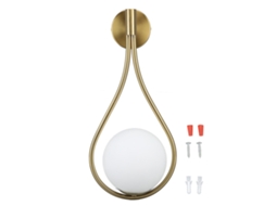 Rebe-lámpara De Parede Gotas De Água Led Esfera Dourada, Aplique De Parede Para Sala, Quarto, Corredor, Escadas, Decoração Interior