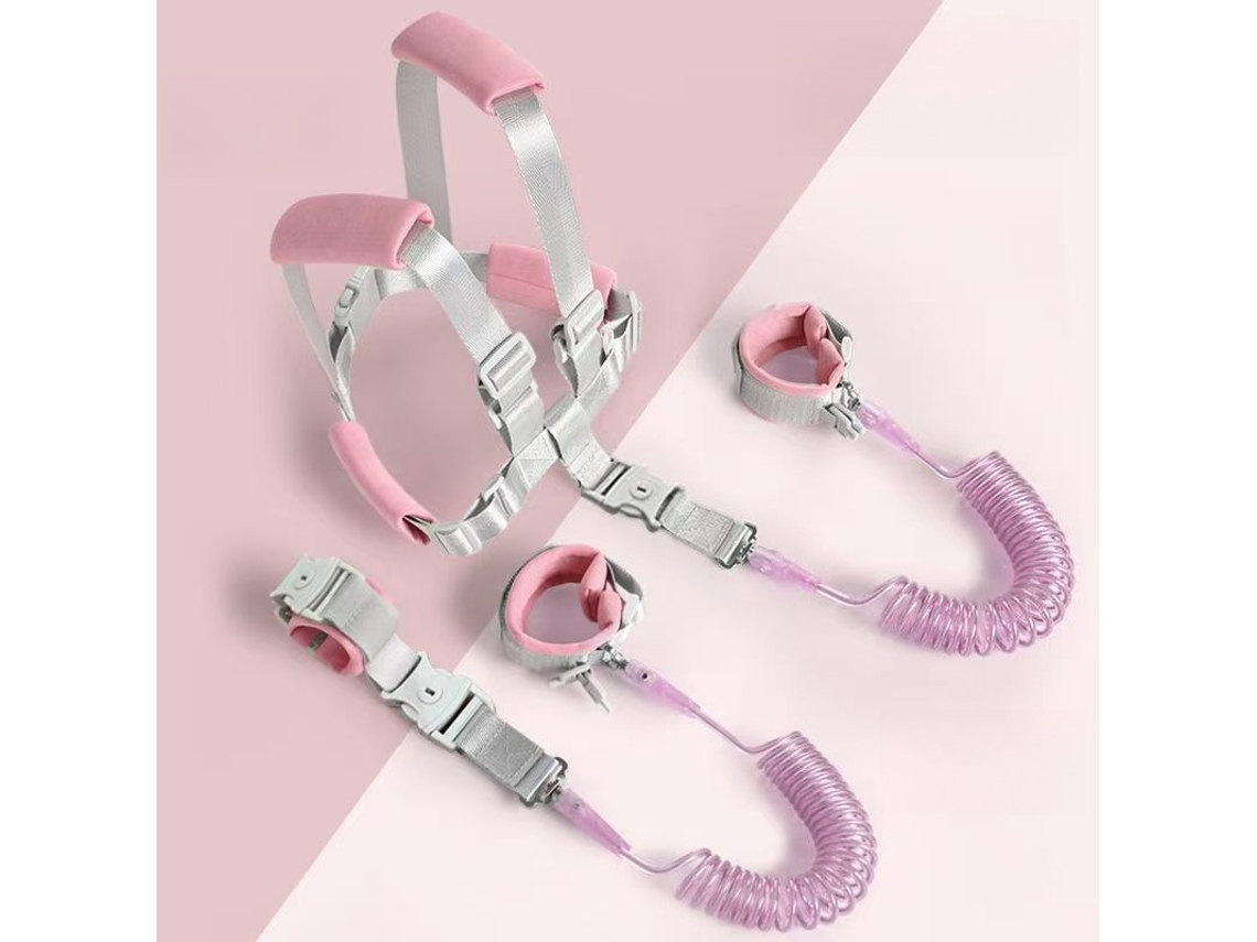 Guia Infantil Com Cordão De Segurança Para O Pulso, Segura Para Atividades Ao Ar Livre, Viagens E Compras.2m Rosa Hexinyigjly