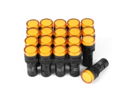 20pcs Luz Indicadora Led Amarela 12v Sinal De Alerta Emergência Aviso