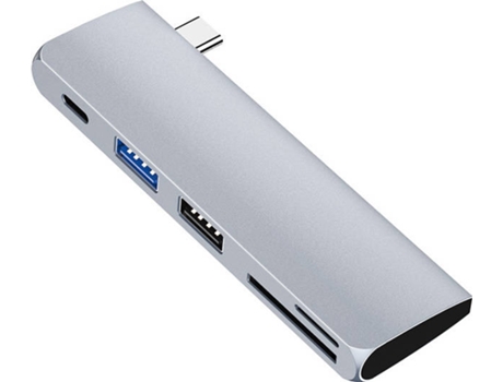 Adaptador HOWEI Type-C 5-in-1 Straight Plug-In (Cinzento)