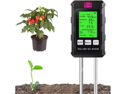 Medidor De Umidade Do Solo Mede Ph, Fertilidade, Temperatura E Intensidade Da Luz Solar Com Visor Lcd