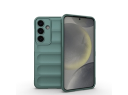Capa Halinuia Para Samsung Galaxy S25 5g Magic Shield Tpu Flanela Verde Escuro (proteção Integral, Interior Em Flanela)