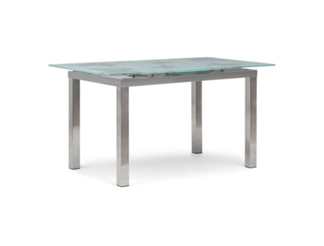 Mesa de Jantar em Vidro Temperado Extra Grosso 140X85X75Cm Extensível com Mecanismo Automático MUEBLES STOCK