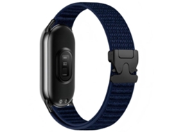 Bracelete para Xiaomi Smart Band 10/9/8 Nylon Estampa de Montanha Fivela de Paraquedas Azul XIAOMOYU
