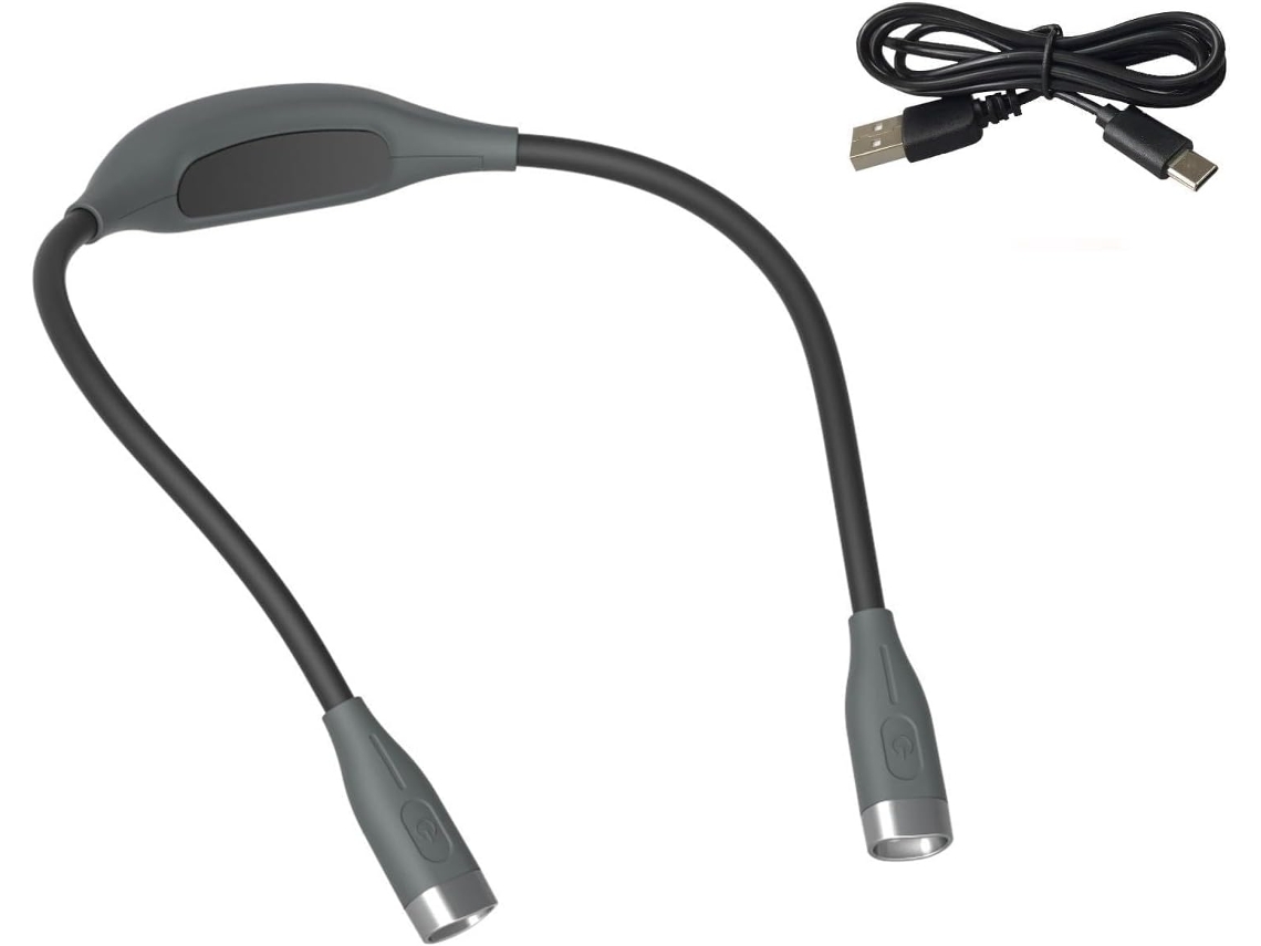 Luz De Pescoço Led Recarregável Via Usb, 3 Níveis De Brilho, Luz Portátil E Flexível Para Corrida Noturna, Leitura
