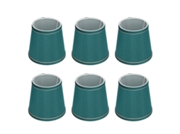 Rebe-6pcs Abat-jour De Tissu Moderne Simple Artisanat Phnom Penh Pour Lampe E14 Vert Foncé (px198)