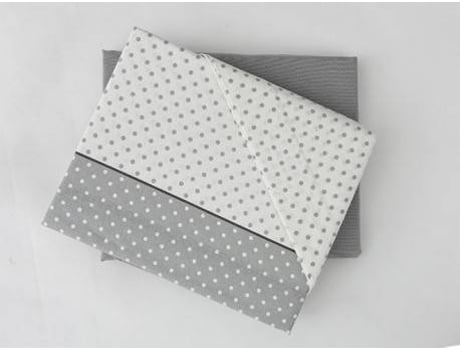 Conjunto de Lençóis Bolas-Flanela Cinzento 135 cm