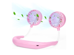 Ventilador Pescoço 2000mah 3 Velocidades 360° Rosa Yizhood