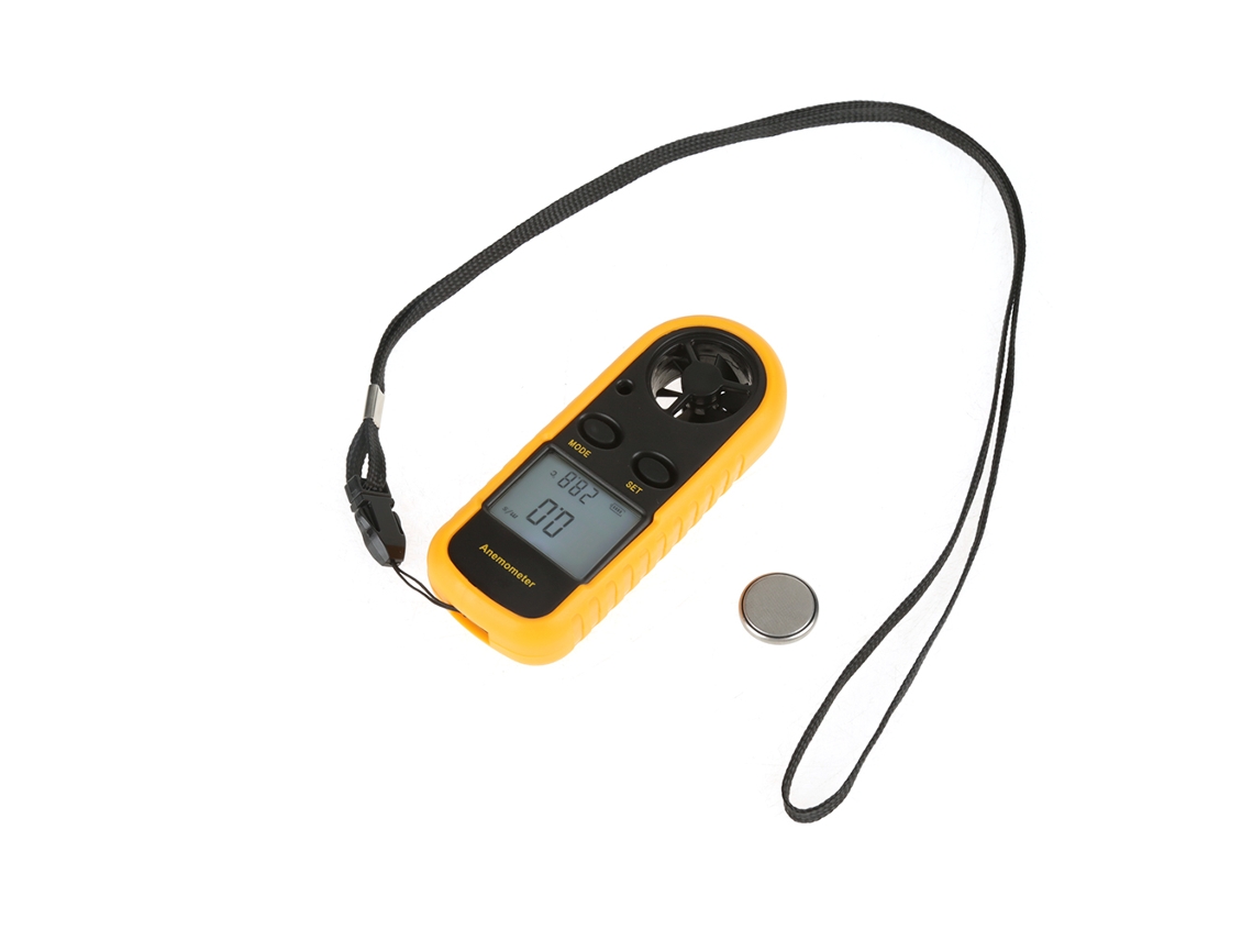 Anemômetro Digital Portátil Medidor De Velocidade Do Vento, Fluxo De Ar E Temperatura