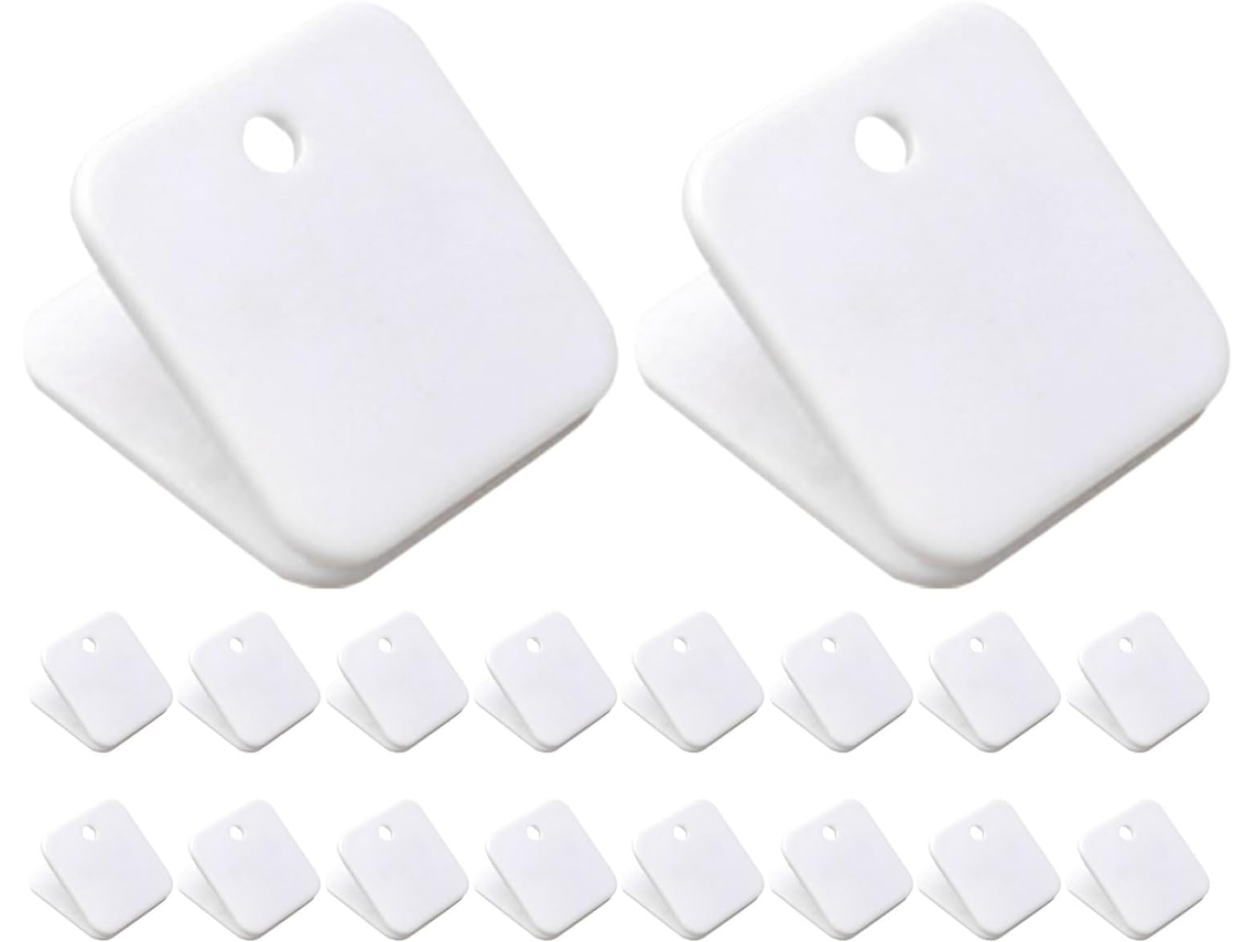 Conjunto De 40 Clipes Plástico Branco Sewacc Documentos, Com Fixação Firme, Ideais Escritório E Estudo