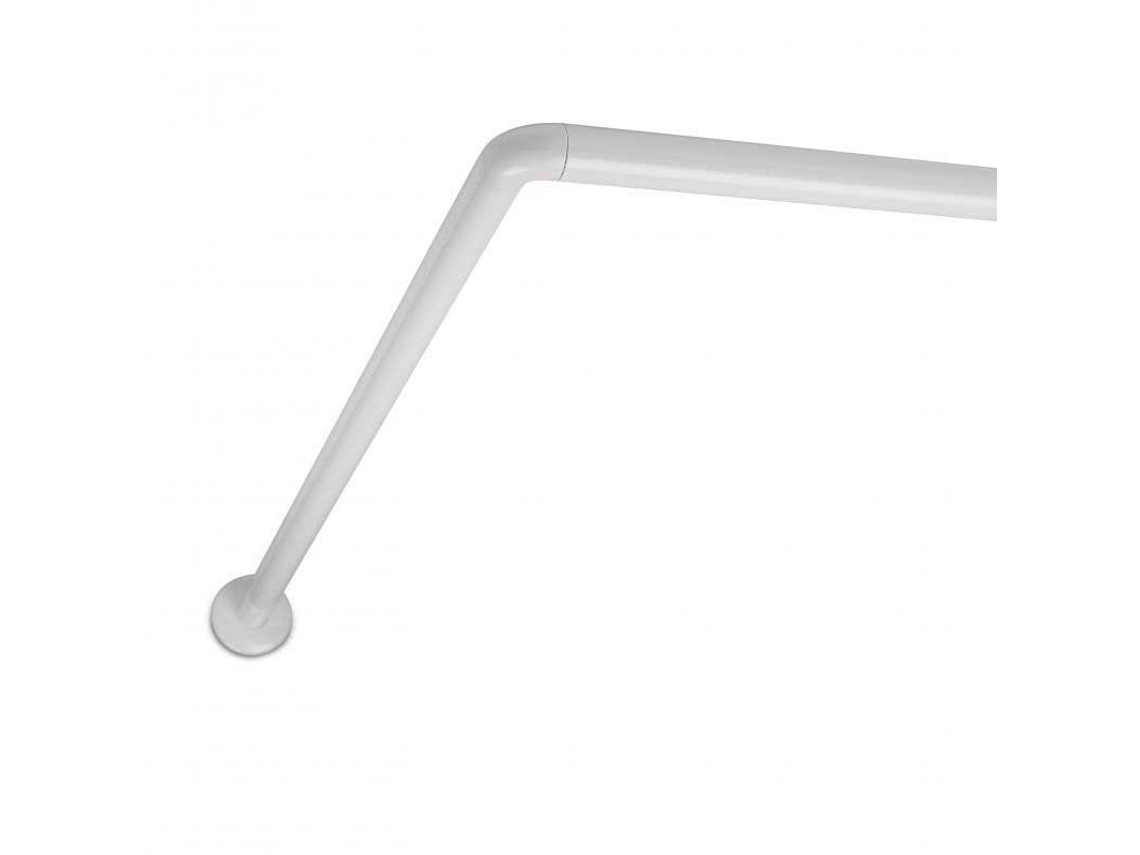 Haste de Cortina Angular para Banheiro 80X140-200 Cm Brancotatay