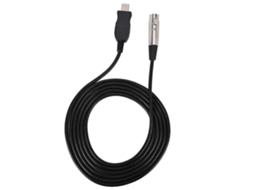 Cabo Lurelia USB-C XLR Fêmea Preto, para Microfones, PC e Computador