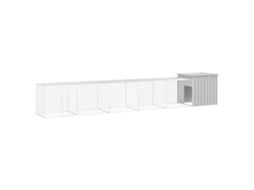 Vidaxl Galinheiro 600x91x100 Cm Aço Galvanizado Cinzento