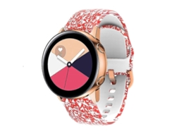 Pulseira De Silicone Com Estampa De Pata Branca Para Samsung Galaxy Watch 42mm