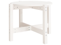 Coffee Table, Coffee Tables Vidaxl Branco Madeira De Pinho (ø 62.5 X 45 Cm)