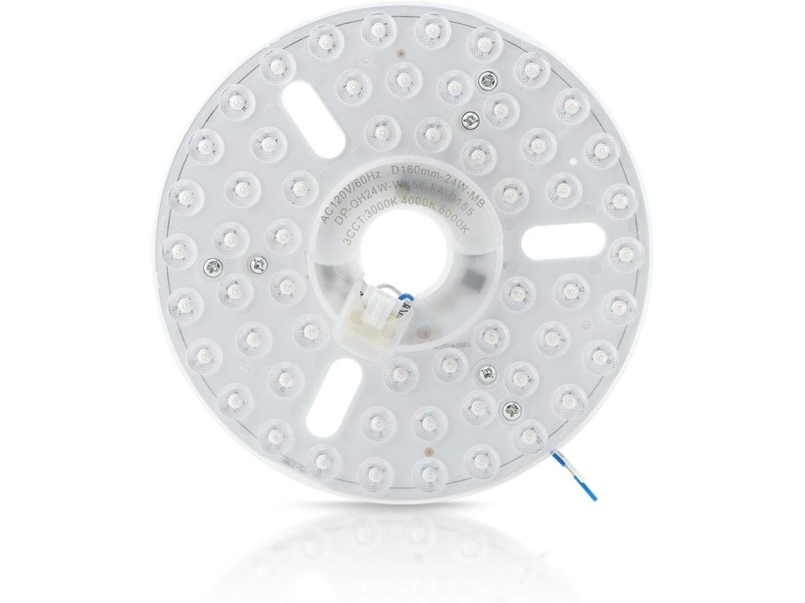 Ventilador De Teto Com Led De 24w, 3000k/4000k/5000k, Design Compacto